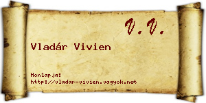 Vladár Vivien névjegykártya